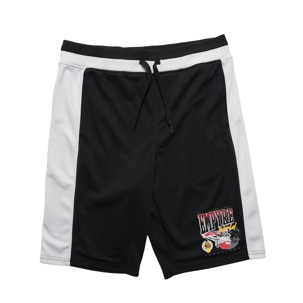 Empyre Basketball Shorts Mens Small Black White‎ Timeless Classic Graphic Mesh